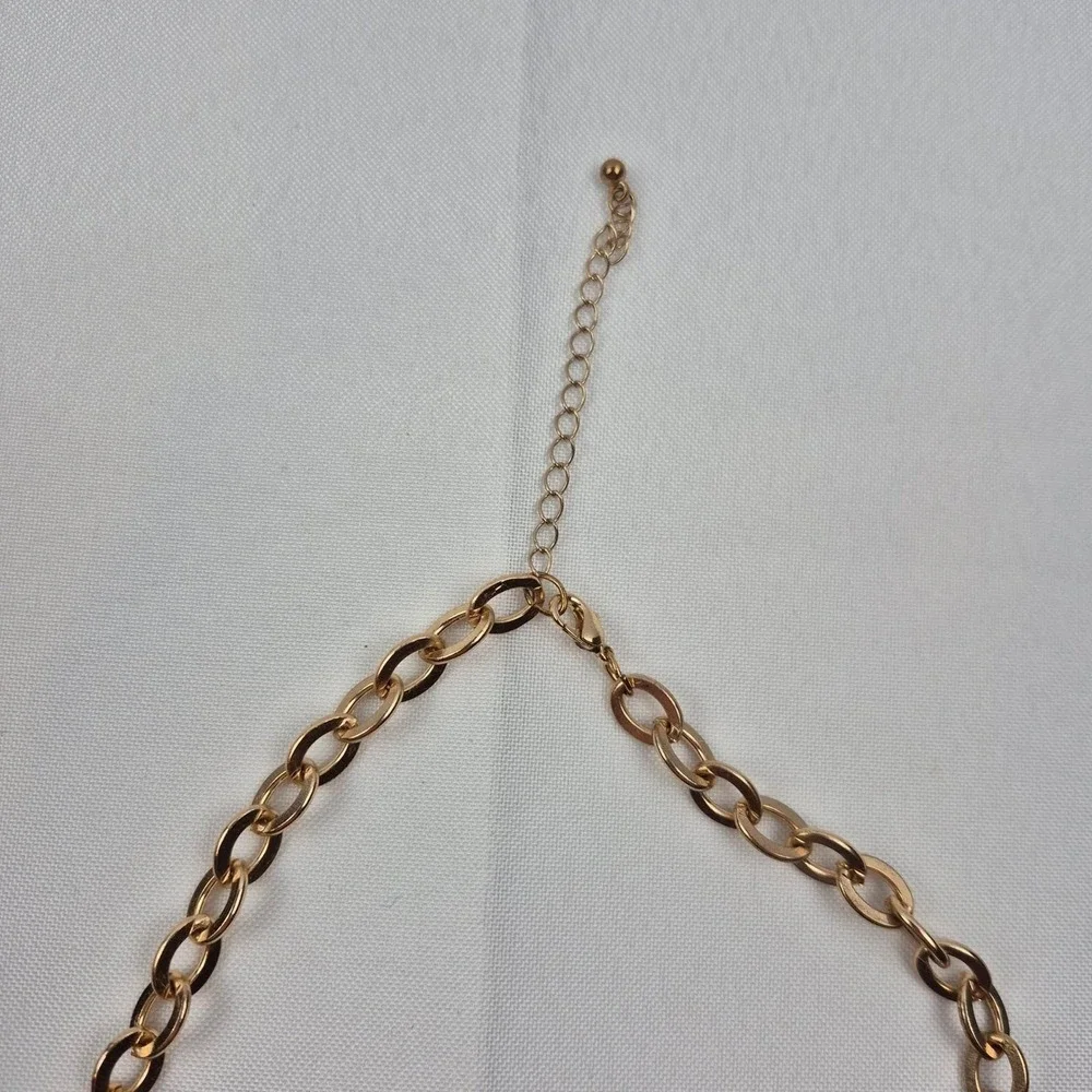 Vtg Gold Tone Filigree Necklace 28-31